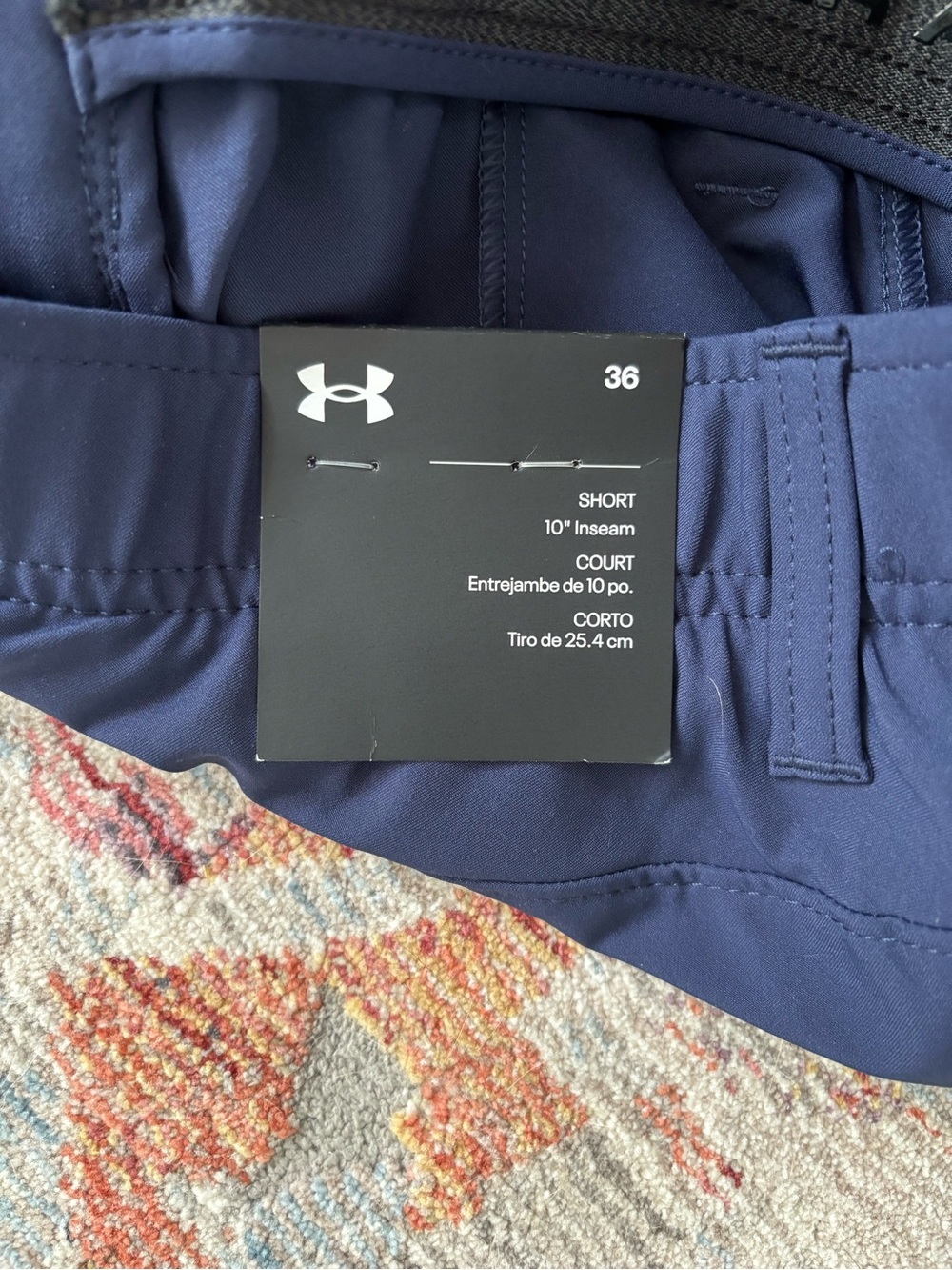 Under Armour Navy Flat-Front Golf Shorts - Picture 4 of 4